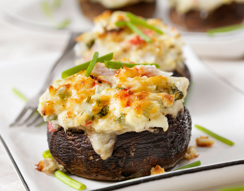 Jumbo Lump Crab Stuffed Mushroom Caps 6 ct